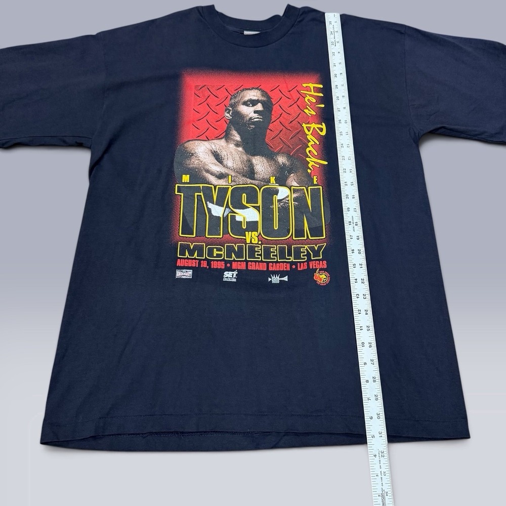 Vintage 1995 Mike Tyson vs McNeeley T-Shirt XL MGM Grand KO Wear Boxing NWOT - Picture 3 of 10